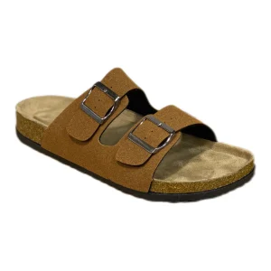 CLAQUETTES AVEC 2 BOUCLES MARRON