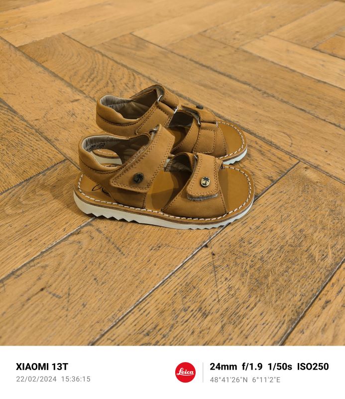 POM D’API WAFF EASY camel sandale garçon – Image 2