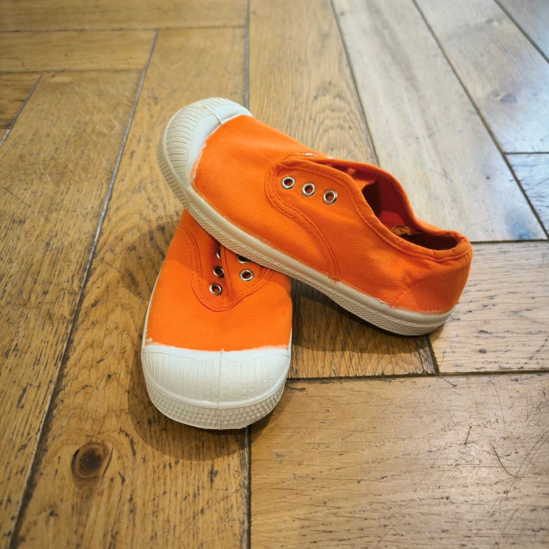 BENSIMON modéle ELLY tennis toile clementine – Image 3