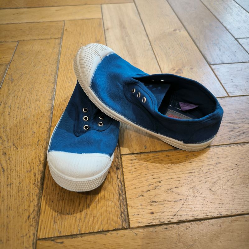 BENSIMON modéle ELLY tennis toile bleu electrique – Image 3