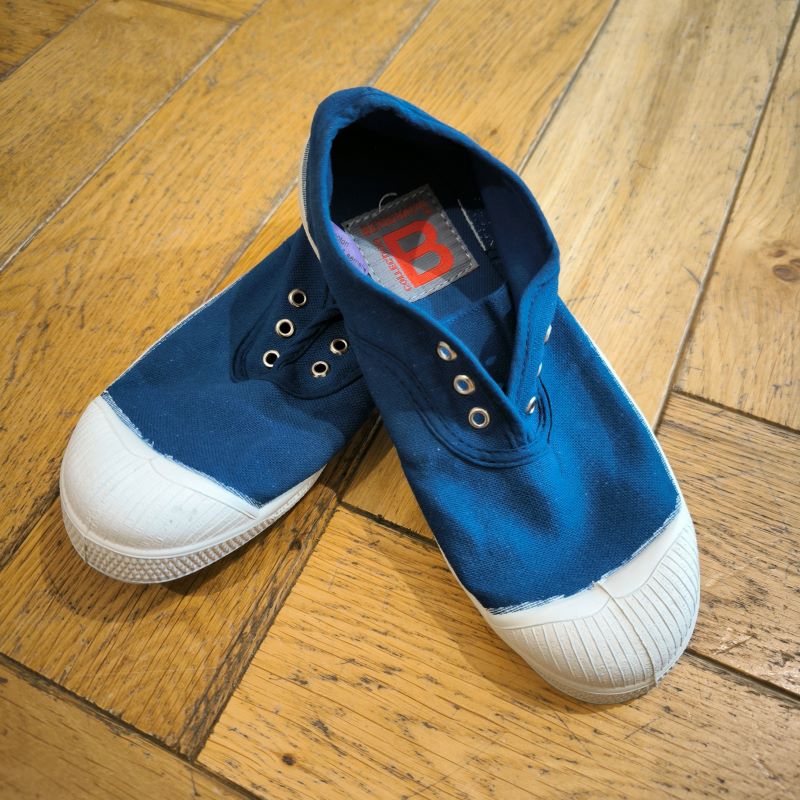 BENSIMON modéle ELLY tennis toile bleu electrique – Image 2