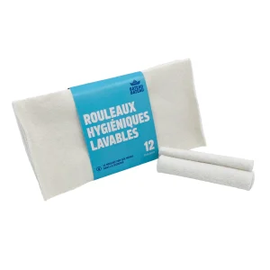 12 rouleaux de papier de toilette réutilisable blancs