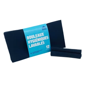 12 rouleaux de papier de toilette réutilisable noirs