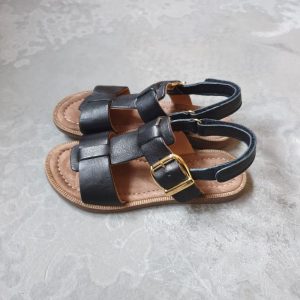 BISGAARD 71948 1000 CUIR NOIR SANDALE FILLE