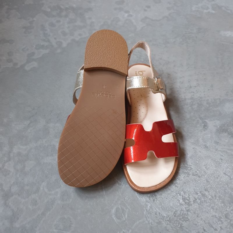 BEBERLIS sandale fille or et rouge – Image 4