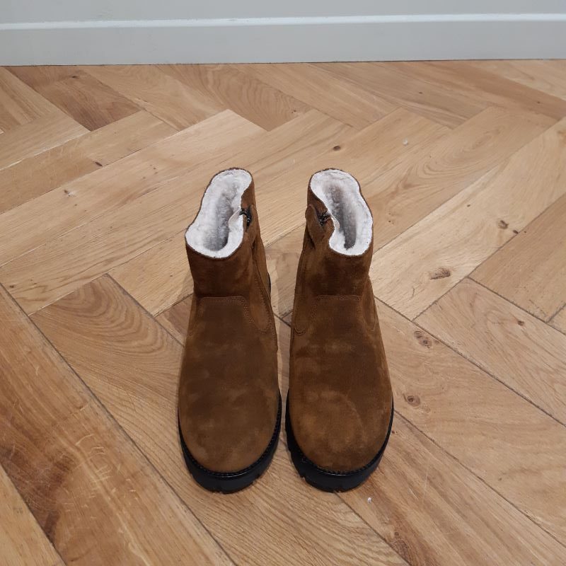 POM D’API ROADSTER ZIP FUR COFFEE NUBUCK OILY BOOTS FOURREES MIXTES – Image 5