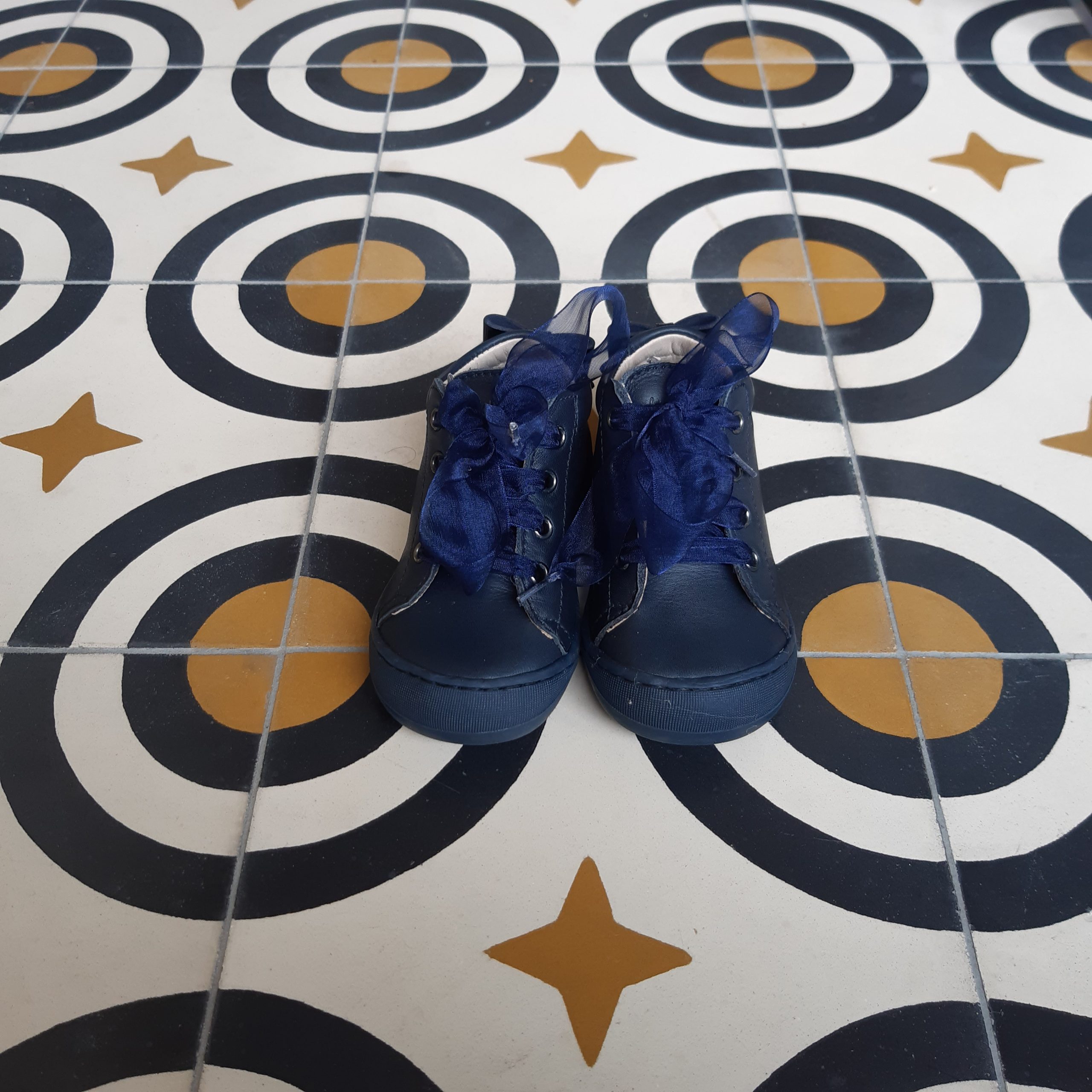 BEBERLIS CHAUSSURE premier pas cuir marine 21727 – Image 3