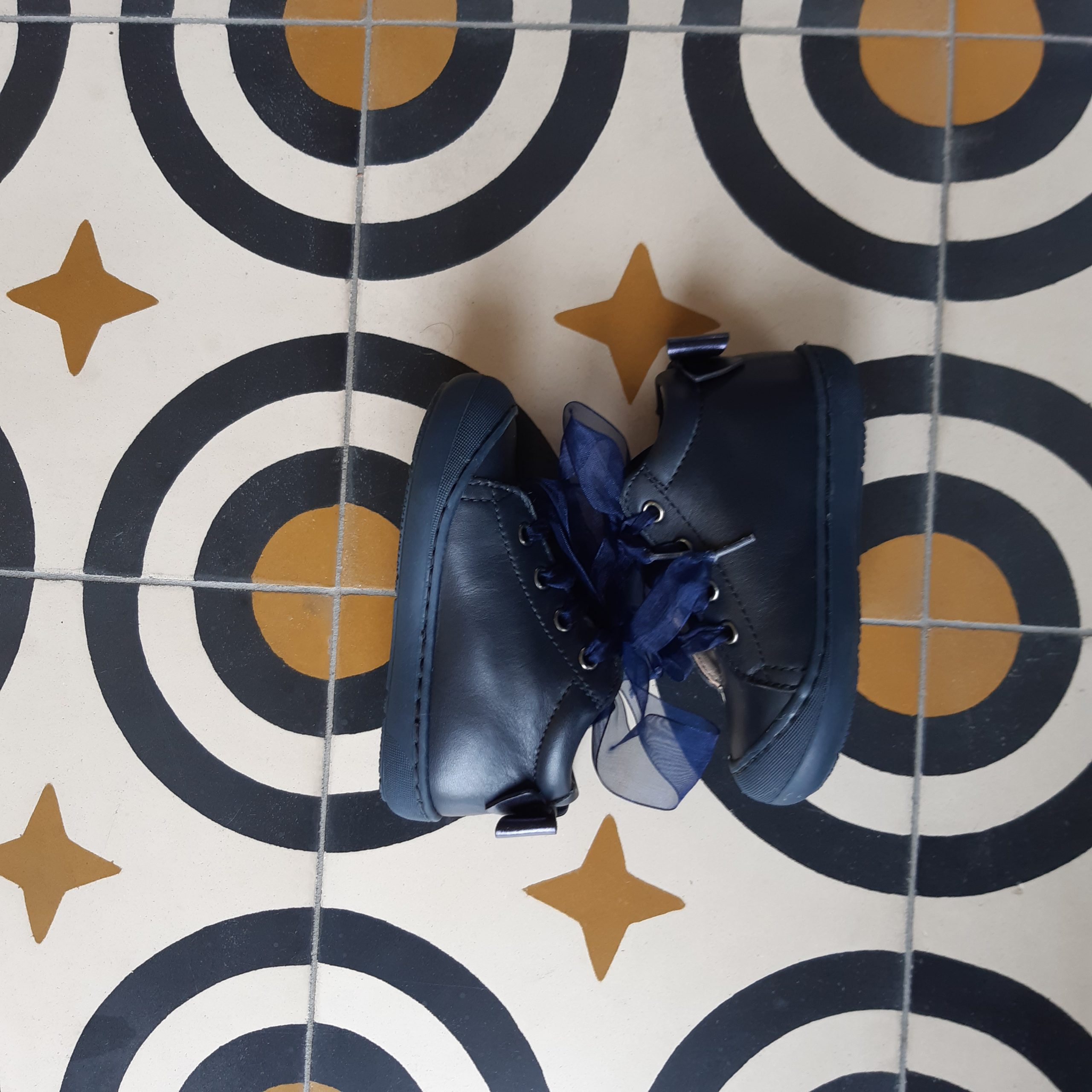 BEBERLIS CHAUSSURE premier pas cuir marine 21727 – Image 2