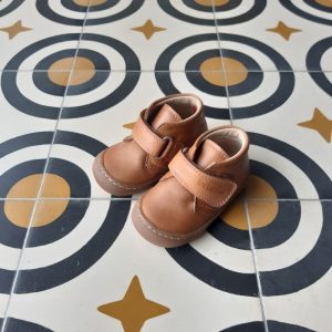 BEBERLIS CHAUSSURE premier pas cuir camel 21722