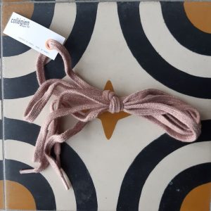 COLLEGIEN LACETS COTON lurex praline de lyon 110CM