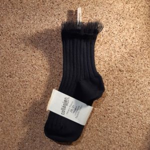 COLLEGIEN chaussette courte margaux NOIR DE CHARBON