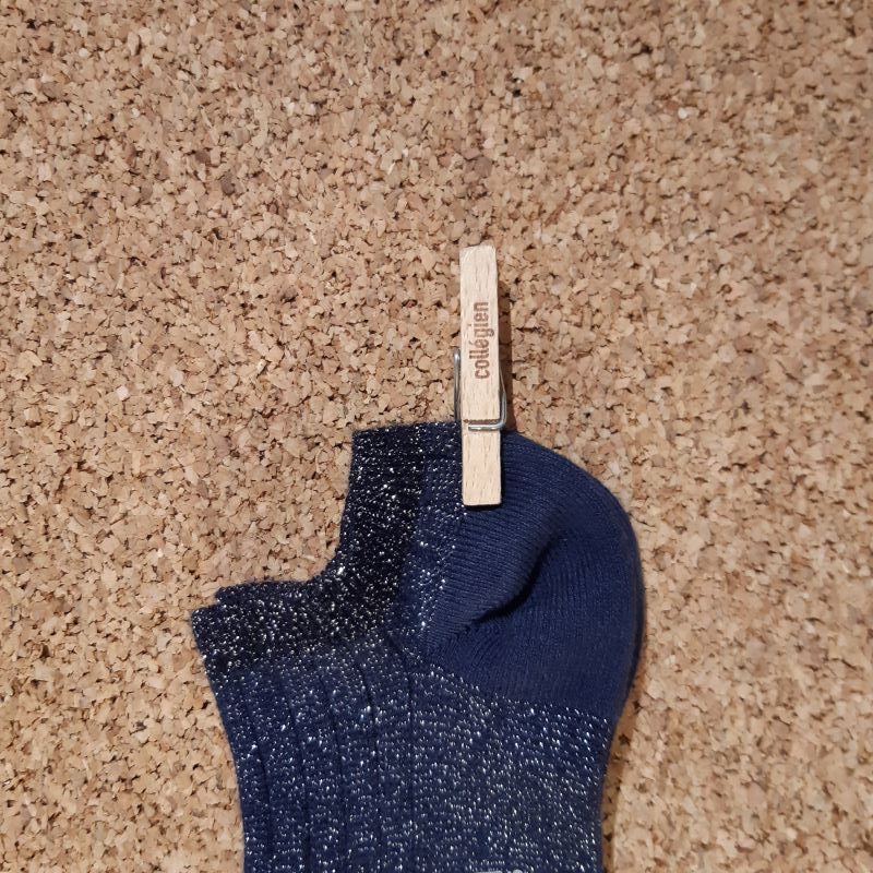 COLLEGIEN chaussette trés courte caroline nuit étoilée lurex – Image 2