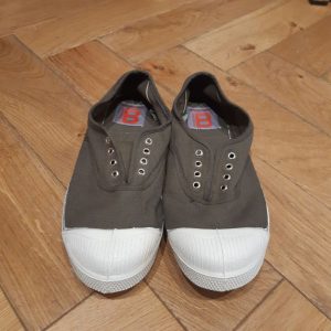 BENSIMON modéle ELLY tennis toile vert KAKI