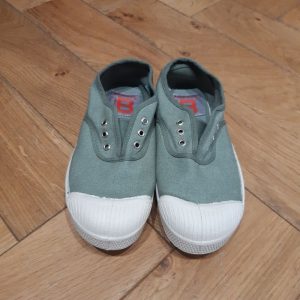 BENSIMON modéle ELLY tennis toile vert matcha