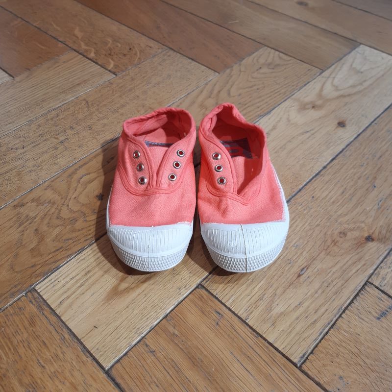 BENSIMON modéle ELLY tennis toile flamingo