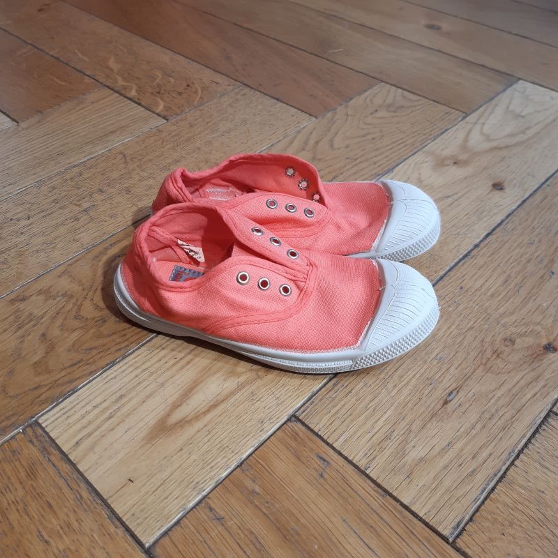 BENSIMON modéle ELLY tennis toile flamingo – Image 2