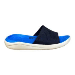 Mule Crocs bleu nuit et bleu et blanc