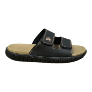 KITO CLAQUETTE 2 BANDES SCRATCH Noir et miel