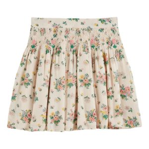 Emile et Ida AB058 Jupe brodée rose