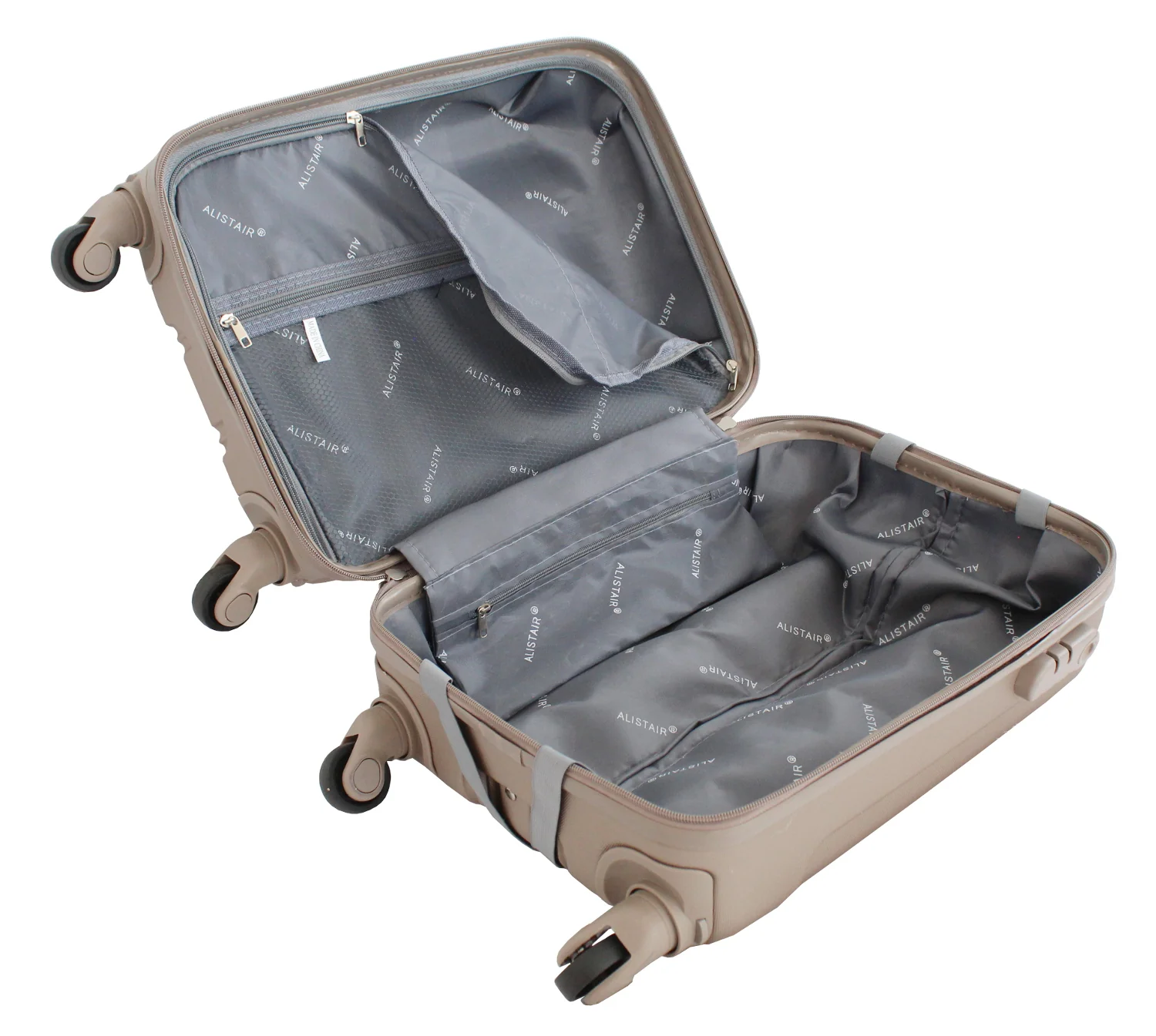 Valise cabine 52cm Alistair - Collection Airo 2.0 - 4 roues - ABS ultra résistant - Champagne – Image 4