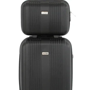 Valise cabine 52cm et Vanity Alistair - Collection Airo 2.0 - 4 roues - ABS ultra résistant - Noir