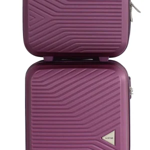 Valise cabine 55 cm et Vanity S Alistair - Collection Iron - 4 roues - ABS ultra résistant - Violet