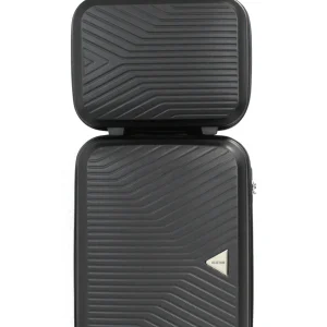 Valise cabine 55 cm et Vanity S Alistair - Collection Iron - 4 roues - ABS ultra résistant - Noir