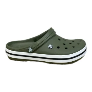 Crocs Crocband vert avec un trait noir
