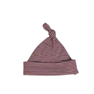 Chapeau rayé rouge et blanc