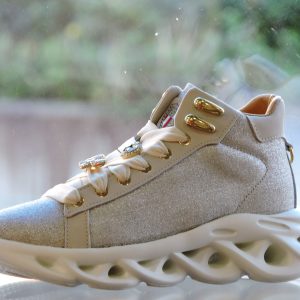 NEW ITALIA SHOES (Tourterelle) Couleur : Gris pailleté