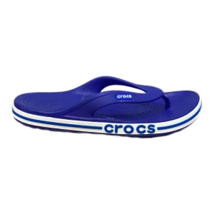 Claquette Crocs bleu et blanc