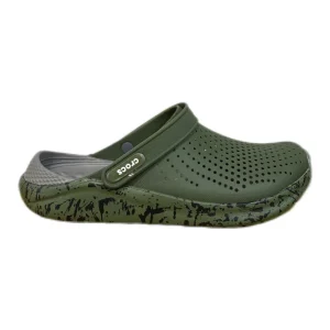 CROCS LITERIDE CLOG VERT ET GRIS ET VERT MOUCHETÉ