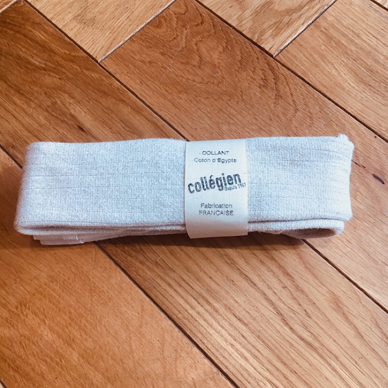 COLLEGIEN COLLANT COTON COTELE LUREX ECRU