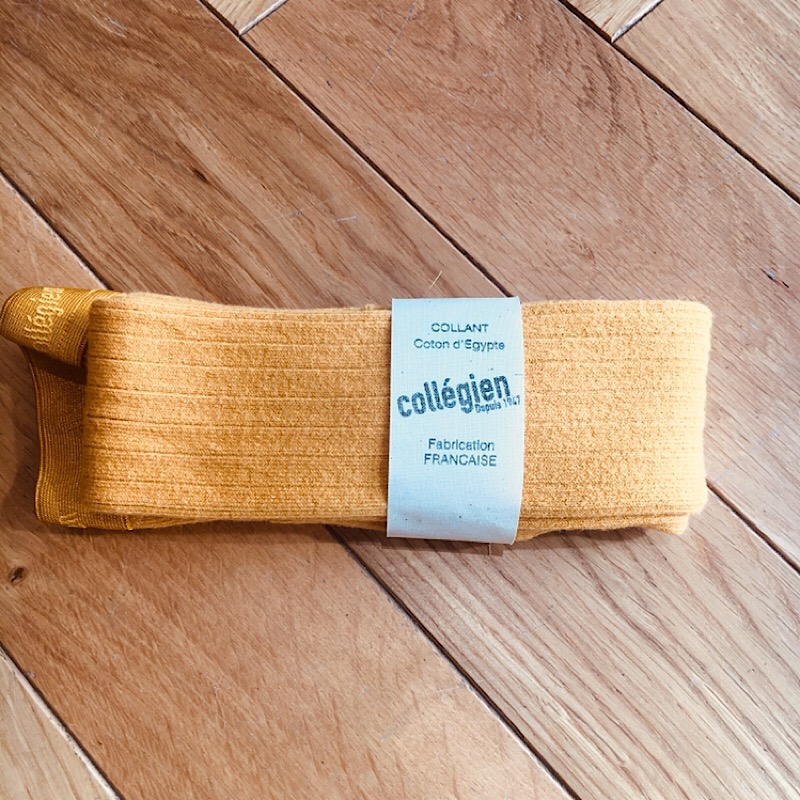 COLLEGIEN COLLANT COTON COTELE UNI MIEL – Image 2