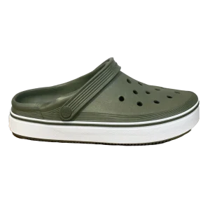 CROCS CROCBAND CLEAN CLOG VERT ET BLANC