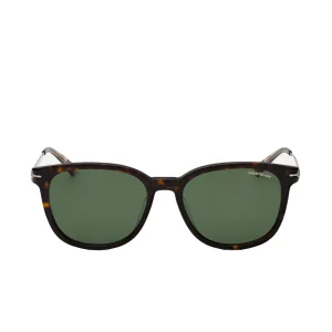 Lunettes de soleil rondes à monture en acétate couleur havane