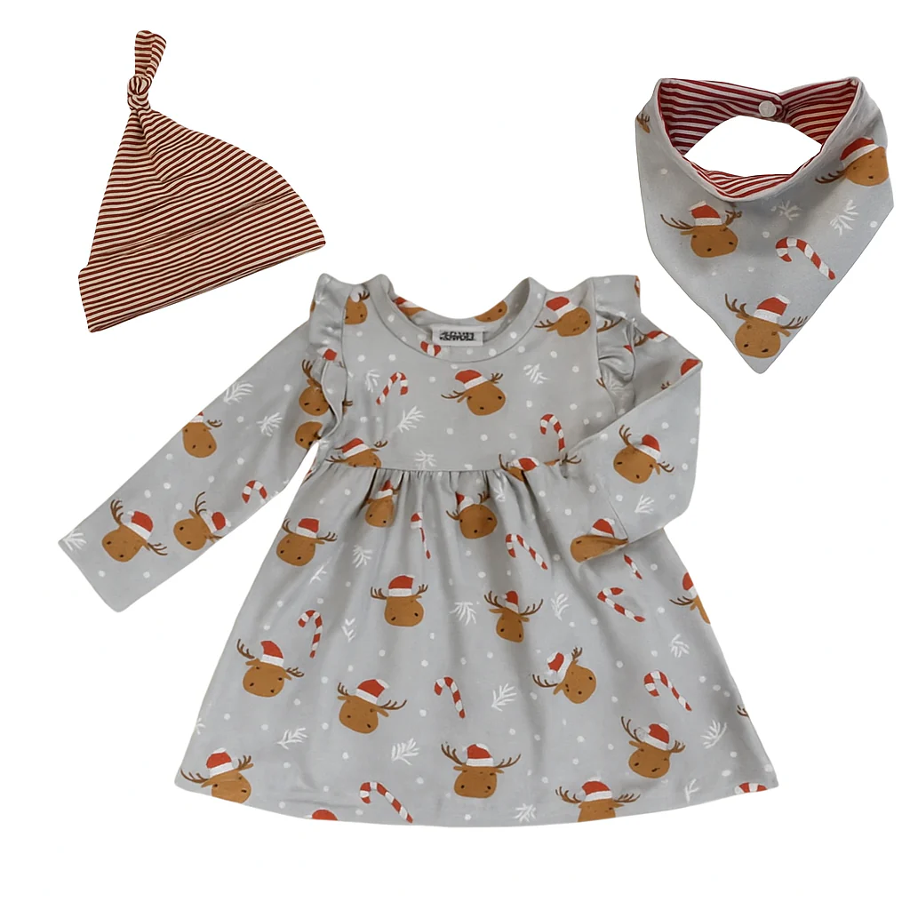 Robe à motifs festifs de rennes – Image 3