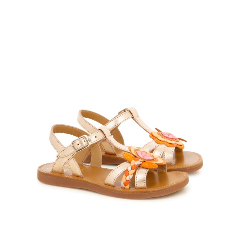 POM D’API PLAGETTE ALTO laminato cuivre SANDALES FILLE – Image 2