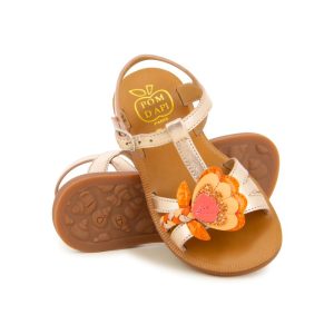 POM D’API PLAGETTE ALTO laminato cuivre SANDALES FILLE