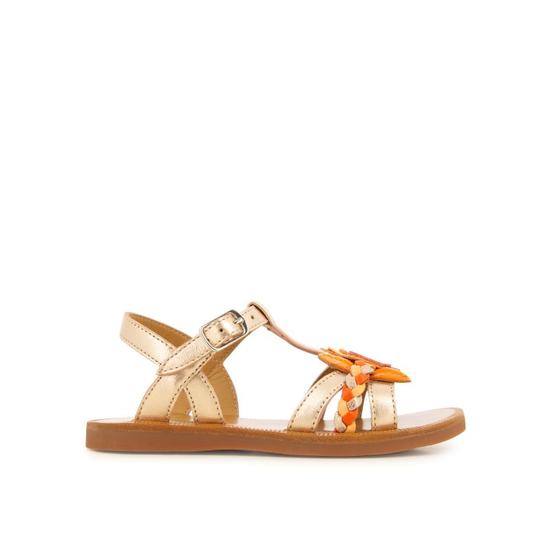 POM D’API PLAGETTE ALTO laminato cuivre SANDALES FILLE – Image 4