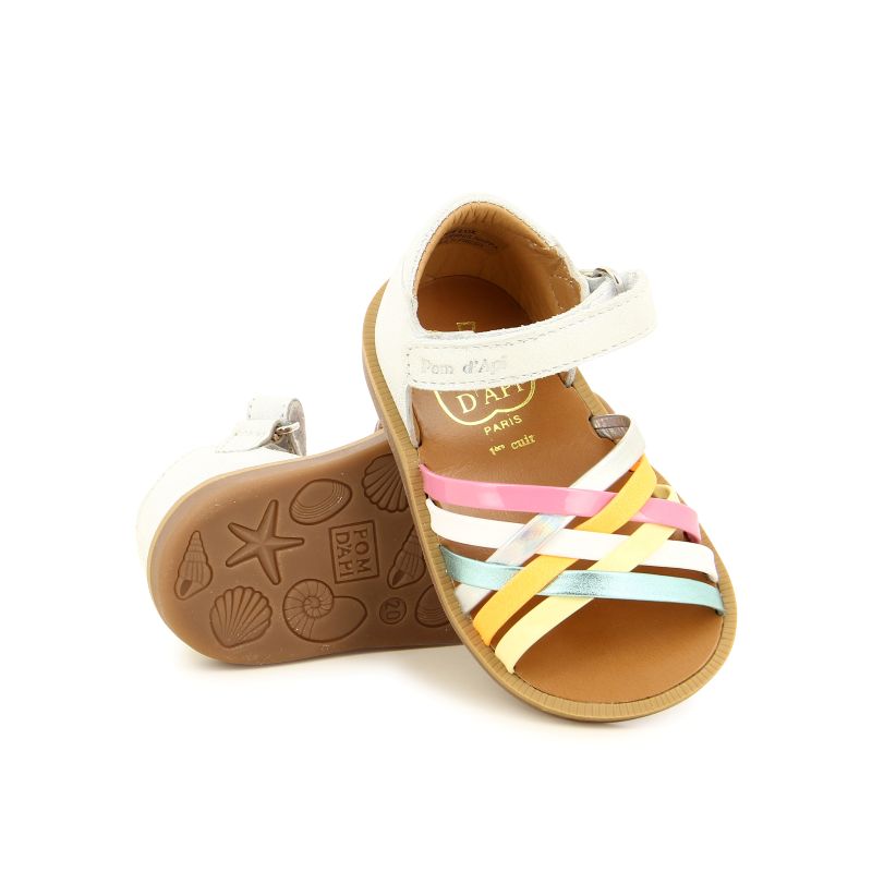 POM D’API POPPY lux silver multi fresh sandale fille premiers pas – Image 2