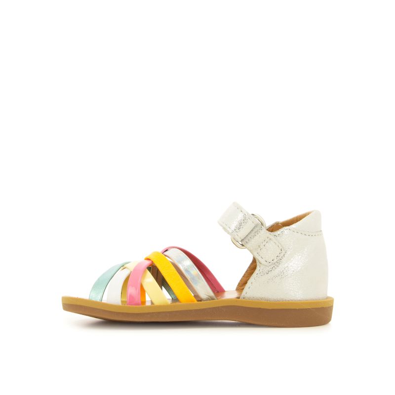 POM D’API POPPY lux silver multi fresh sandale fille premiers pas – Image 4