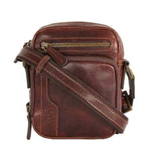 Petite Sacoche Cadwell 100 % Cuir de vachette – Marron