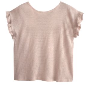 Emile et Ida Q143 tshirt fille rayure or