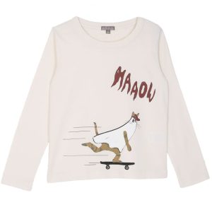 T.shirt EMILE ET IDA écru « chat fantôme »