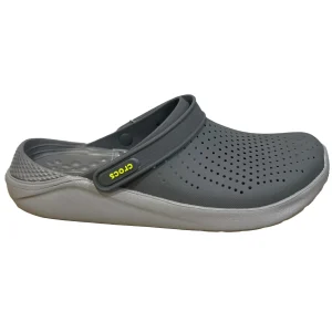 CROCS gris foncé et gris clair avec logo jaune