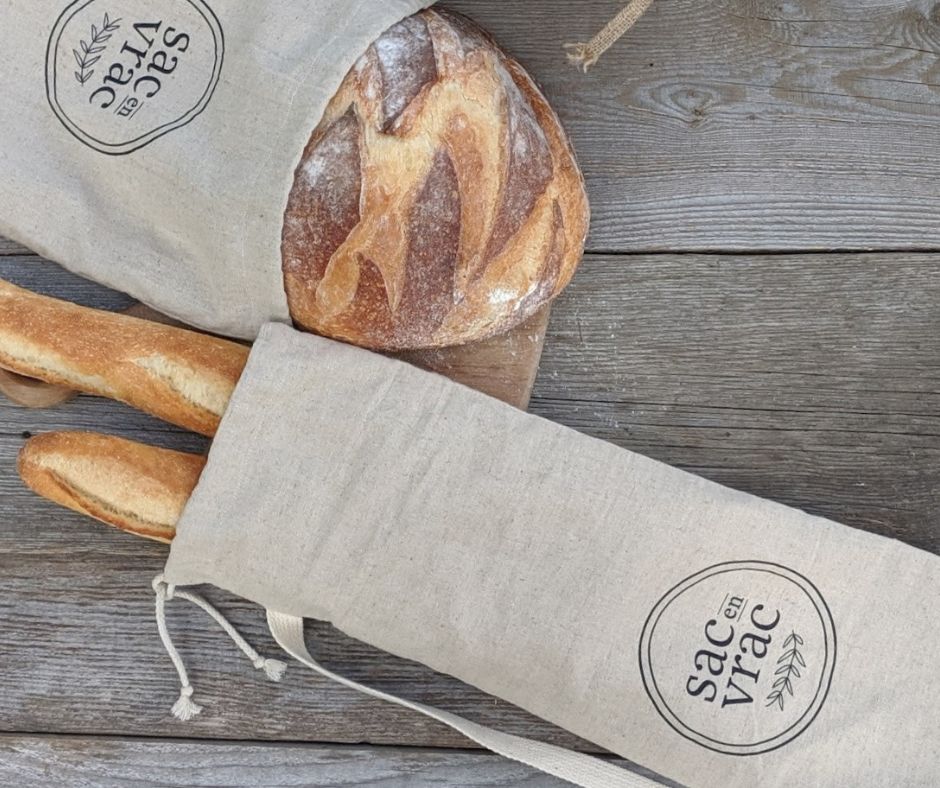 Sac à pain baguette Ö Naturel doublé avec Pul alimentaire – Image 2