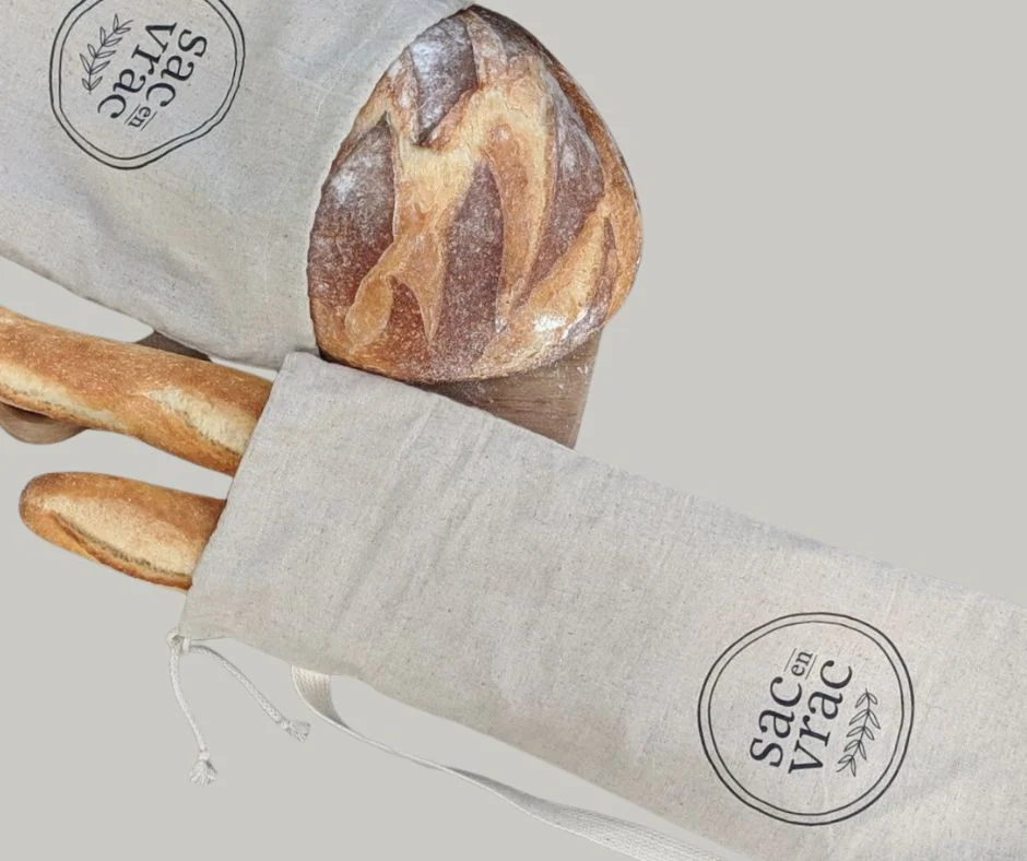 Sac à pain baguette Ö Naturel doublé avec Pul alimentaire