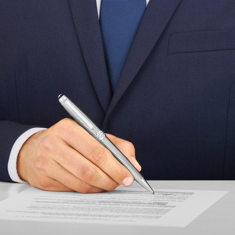 Stylo bille Meisterstück Geometry Solitaire Silver Midsize – Image 4