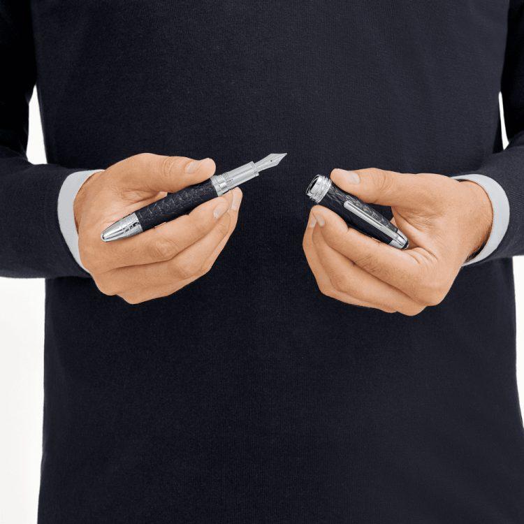 Stylo plume Great Masters Exotic Leather en cuir d'alligator noir – Image 4